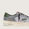 Men's Stardan in powder-blue suede with green leather star and heel tab