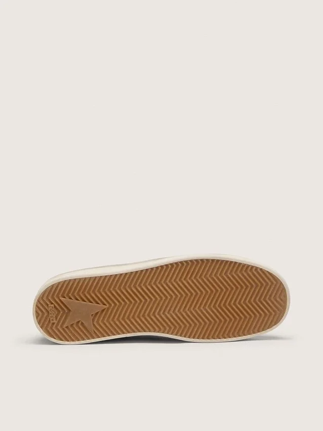 Men's Stardan in suede and leather with leather star and metallic heel tab