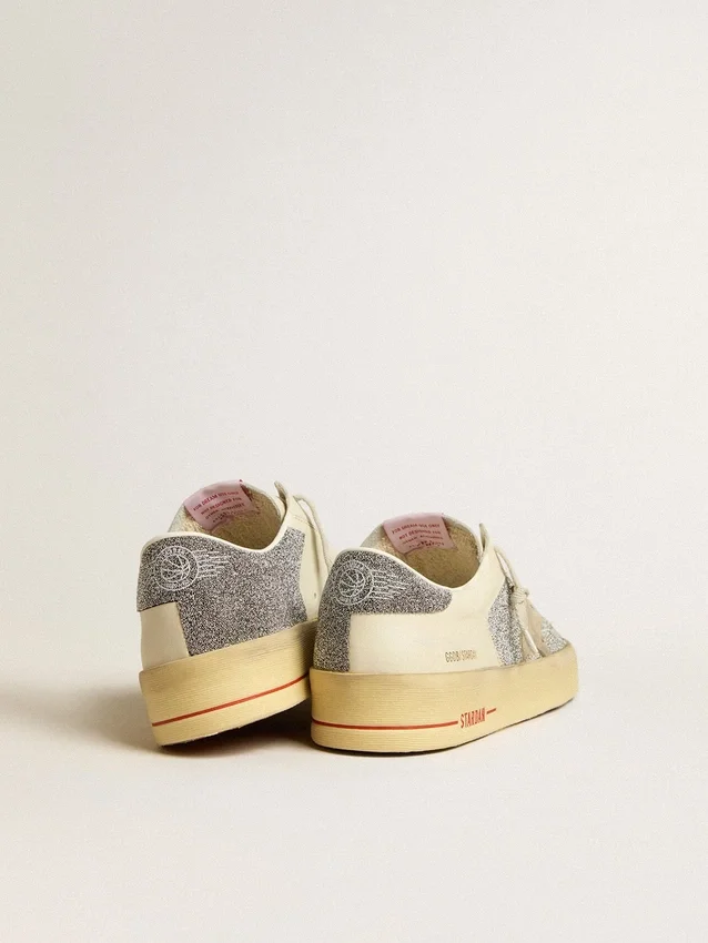 Men's Stardan in suede with sand star and Swarovski crystal inserts