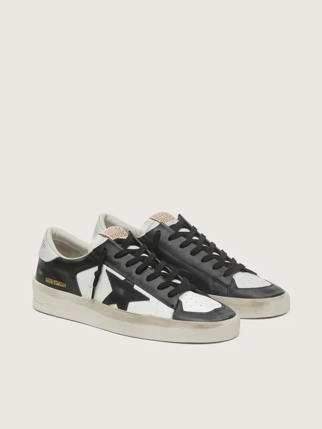 Men's Stardan in white and black leather