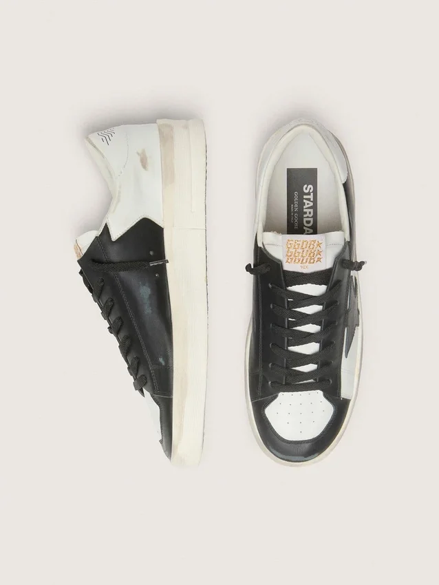 Men's Stardan in white and black leather