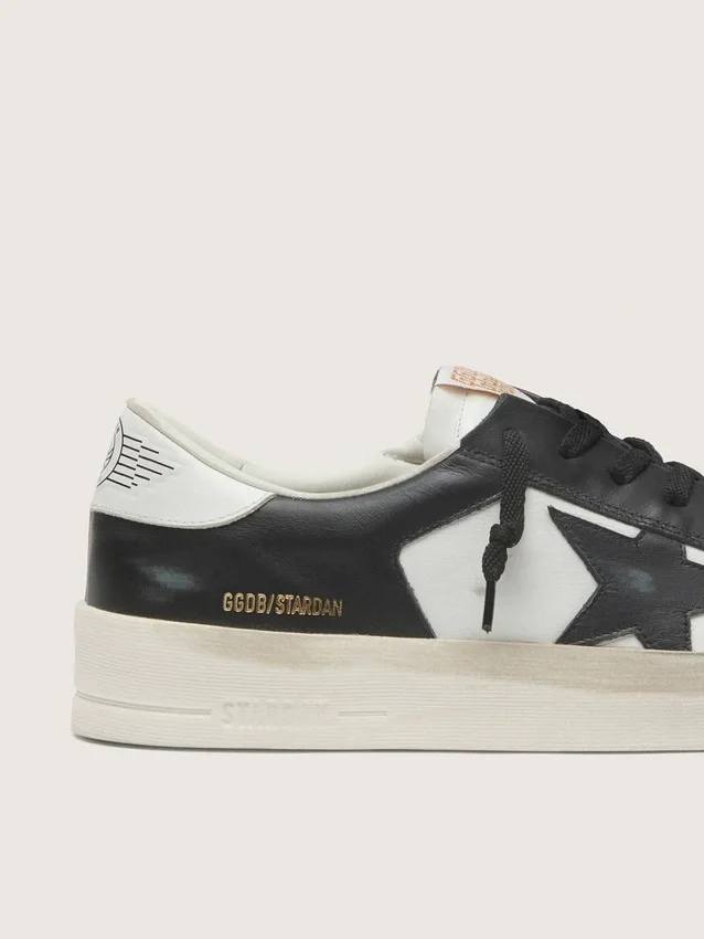 Men's Stardan in white and black leather