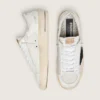 Men's Stardan in white mesh with black suede star