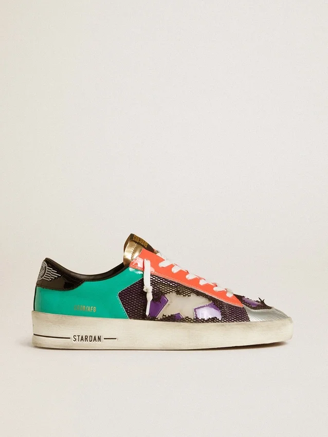 Men's Stardan LAB in patent leather and mesh with rubber star