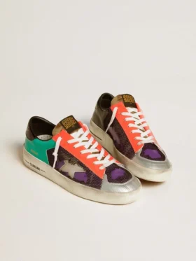 Men’s Stardan LAB in patent leather and mesh with rubber star