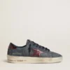 Men's Stardan LTD in anthracite nubuck and blue suede with metallic leather star
