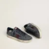 Men's Stardan LTD in anthracite nubuck and blue suede with metallic leather star