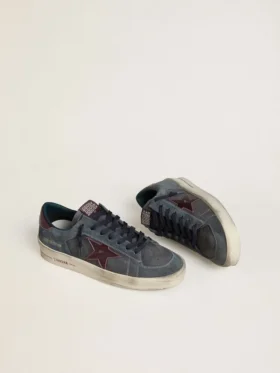 Men’s Stardan LTD in anthracite nubuck and blue suede with metallic leather star