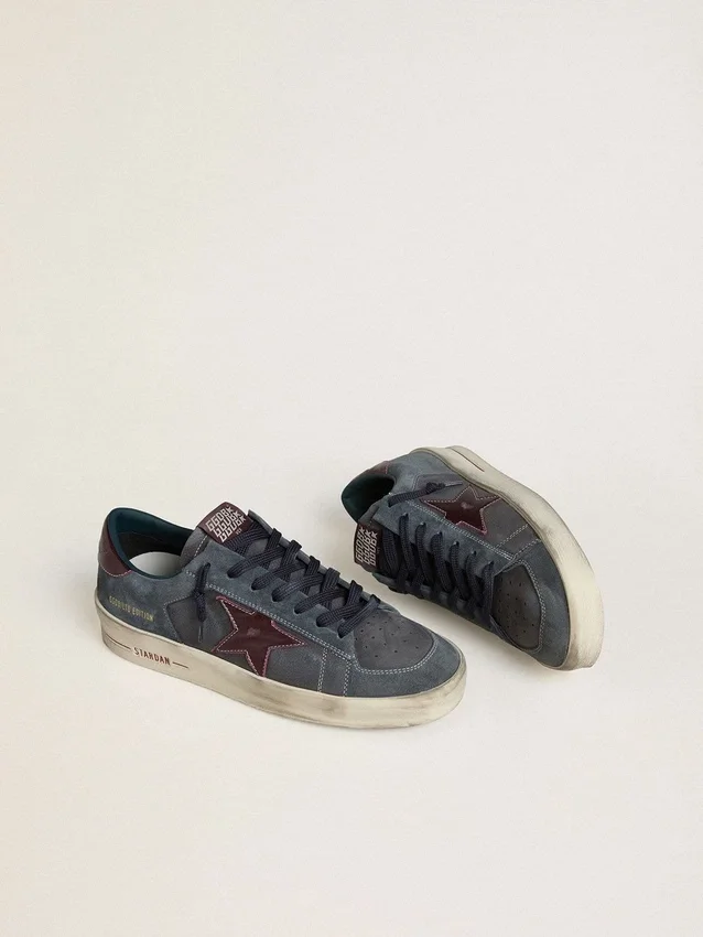 Men's Stardan LTD in anthracite nubuck and blue suede with metallic leather star