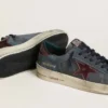 Men's Stardan LTD in anthracite nubuck and blue suede with metallic leather star