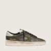 Men’s Stardan LTD in white and olive-green leather with black mesh and yellow leather star