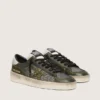 Men’s Stardan LTD in white and olive-green leather with black mesh and yellow leather star