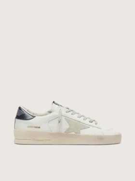 Men's Stardan with star in ice-gray suede and blu-navy heel tab