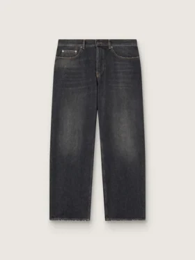 Men’s stonewashed-effect black jeans