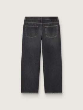 Men’s stonewashed-effect black jeans
