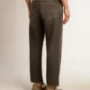 Men’s stonewashed-effect black jeans