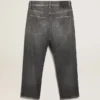 Men’s stonewashed-effect black jeans