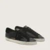 Men's Super-Star in black nappa with black suede star and heel tab