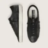 Men's Super-Star in black nappa with black suede star and heel tab