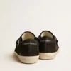 Men's Super-Star in black nubuck with perforated star and black nubuck heel tab