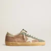 Men's Super-Star in brown and green suede with white nappa leather star