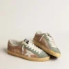 Men's Super-Star in brown and green suede with white nappa leather star