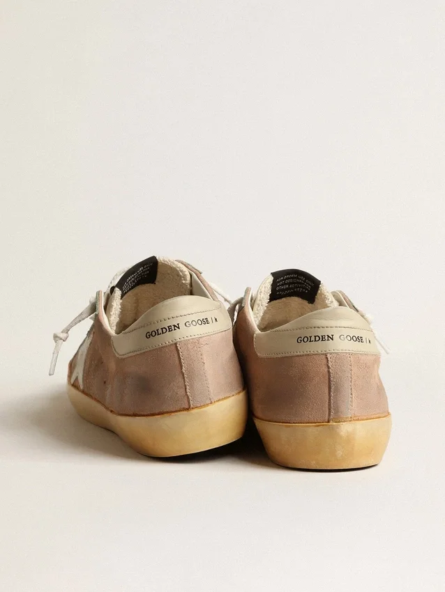 Men's Super-Star in brown and green suede with white nappa leather star