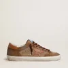Men's Super-Star in brown suede with tan leather star and heel tab