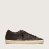 Men's Super-Star in dark brown leather with tone-on-tone leather star