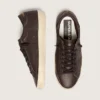 Men's Super-Star in dark brown leather with tone-on-tone leather star