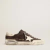 Men's Super-Star in gray suede with ecru nappa star and heel tab