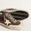Men's Super-Star in gray suede with ecru nappa star and heel tab