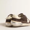 Men's Super-Star in gray suede with ecru nappa star and heel tab