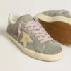 Men's Super-Star in gray suede with gold metallic leather star and heel tab