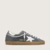 Men's Super-Star in gray suede with white leather star and silver leather heel tab