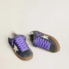 Men's Super-Star in gray suede with white leather star and silver leather heel tab