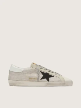 Men's Super-Star in leather with black star