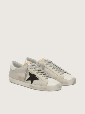 Men’s Super-Star in leather with black star