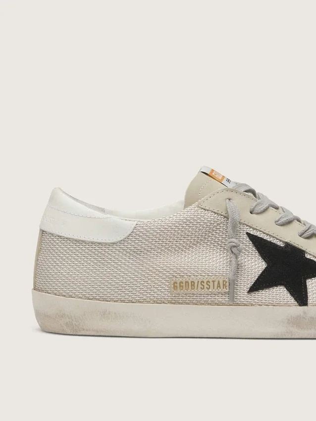 Men's Super-Star in leather with black star