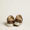 Men's Super-Star in leather with blue leather star and beige nubuck heel tab