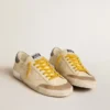 Men's Super-Star in leather with perforated star and gray suede heel tab