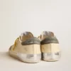 Men's Super-Star in leather with perforated star and gray suede heel tab