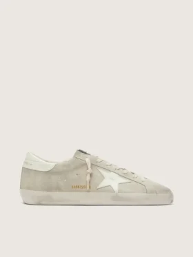 Men’s Super-Star in light gray suede with white leather star