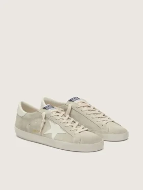 Men’s Super-Star in light gray suede with white leather star