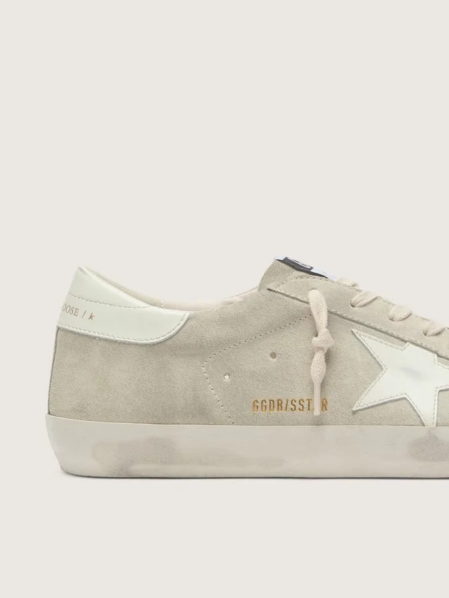 Men’s Super-Star in light gray suede with white leather star
