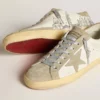 Men’s Super-Star in nappa with ice-gray suede star and black embroidery