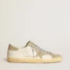 Men’s Super-Star in nappa with ice-gray suede star and black embroidery