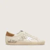 Men’s Super-Star in nappa with metallic silver star and all-over lettering