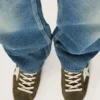 Men’s Super-Star in olive-green suede with white leather star