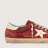 Men’s Super-Star in red suede with cream leather star